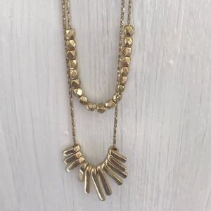 Gold 2-tiered necklace